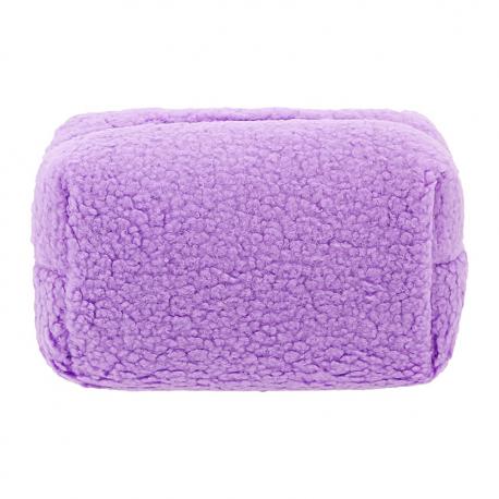 Косметичка  плюшевая фиолетовая 18,5х12,3х15,5 см LADY PINK