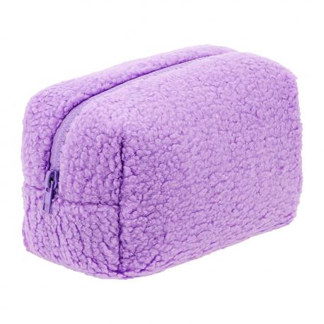 Косметичка  плюшевая фиолетовая 18,5х12,3х15,5 см LADY PINK
