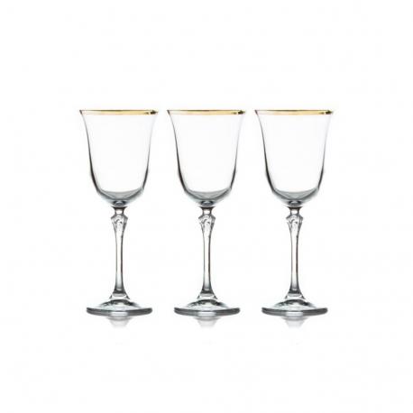 Набор бокалов для вина  Gemma золото 225 мл 6 шт Lareine