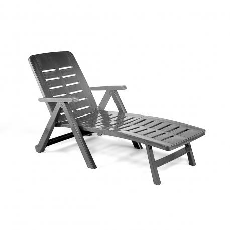 Шезлонг  Smeraldo антрацитовый 72х189х96 см Progarden