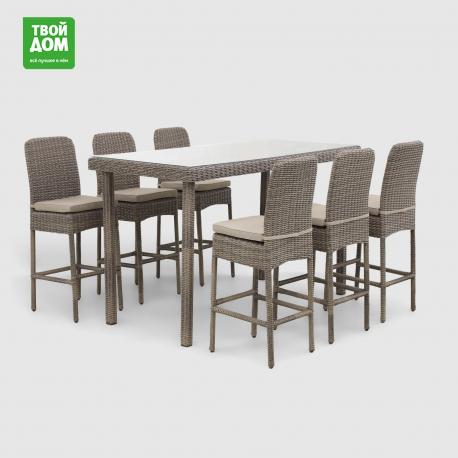 Комплект мебели  бежевый 7 предметов Yuhang