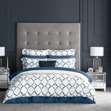 Комплект постельного белья  Арланк бело-синий Семейный/дуэт Togas