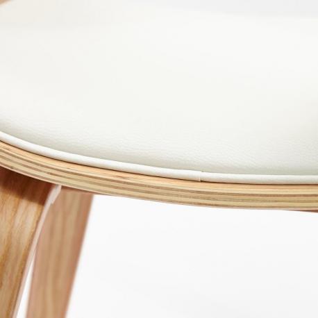 Стул  Vimta дерево/экокожа, натуральный/белый 69x56x77 см TC