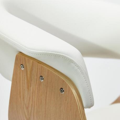 Стул  Vimta дерево/экокожа, натуральный/белый 69x56x77 см TC