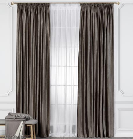 Шторы Daily by T Октавиа коричневые 220х270 см 2 предмета DAILY by Togas