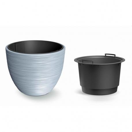 Кашпо  Furu d47 h38.5 см светло-серый с вкладышем Prosperplast