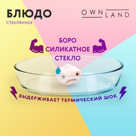 Блюдо стеклянное  20,7x13,7x4,7 см, 0,7 л Ownland