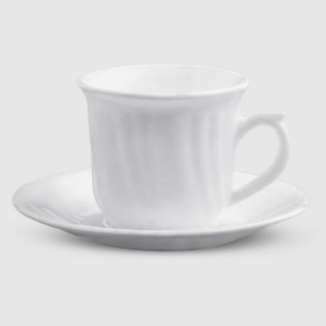 Набор чайный  Тюльпан белый 6 персон 12 предметов Кулинарк