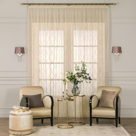 Тюль на шторной ленте Daily By T Виладжи бежевый 400х275 см DAILY by Togas