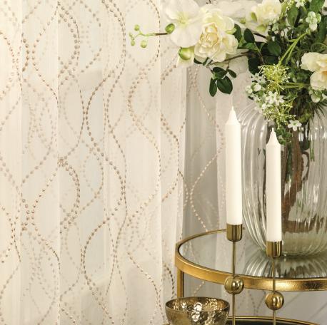 Тюль на шторной ленте Daily By T Виладжи бежевый 400х275 см DAILY by Togas