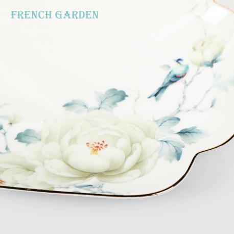 Блюдо овальное  Белая роза 30,8х18,3 см French garden