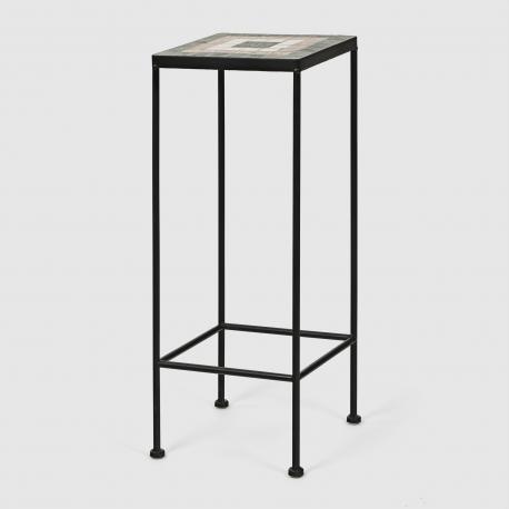 Подставка для цветов  с мозаикой Патио чёрная 25х60 см Heng yu