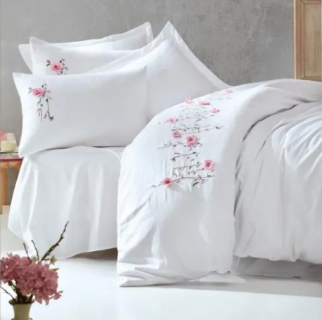 Комплект постельного белья   3d embroidered Двуспальный 8680108041444 Cotton box