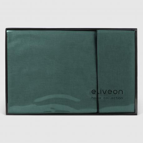 Комплект постельного белья  Евро хлопок оливковый Eliveon
