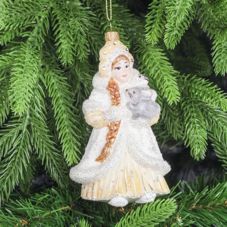 Набор ёлочных игрушек  Дед Мороз, Снегурка и дом 3 шт Snow and Stars