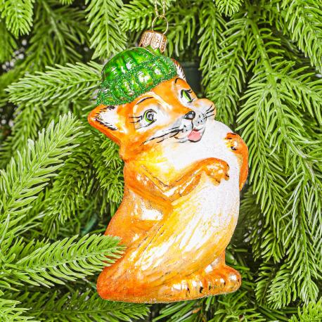 Игрушка ёлочная  Лисичка в шапочке Snow and Stars