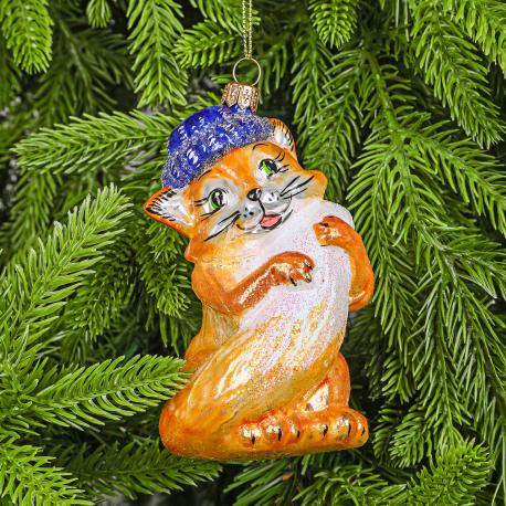 Игрушка ёлочная  Лисичка в шапочке Snow and Stars