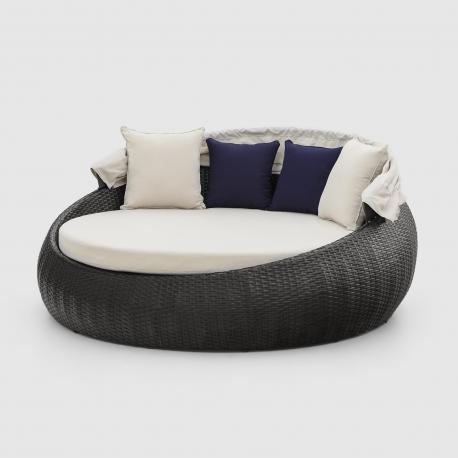 Диван-шезлонг  из искусственного ротанга, круглый D179,5х83х148см Greenpatio