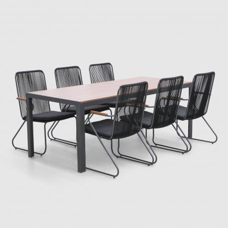 Комплект мебели  антрацитовый 7 предметов Greenpatio