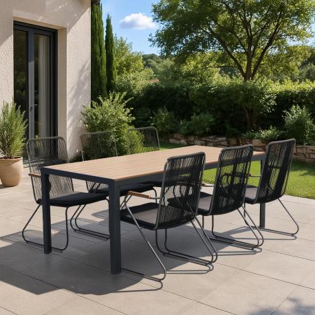 Комплект мебели  антрацитовый 7 предметов Greenpatio