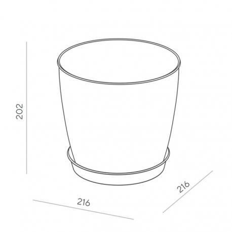 Кашпо  Фиоре белый d 21.6 см Ola Dom