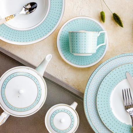 Сервиз чайный  Бирюза на 6 персон 21 предмет, фарфор костяной Decor de table