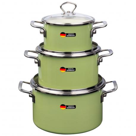 Кастрюля с крышкой  d24/h14.5см 6.1л зеленый Maisingers