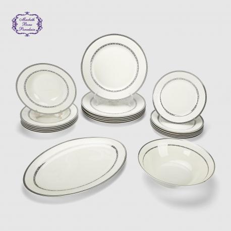Набор столовой посуды  Veil 20 предметов, 6 персон Macbeth bone porcelain