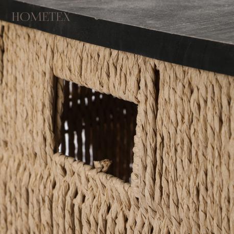 Корзина  с деревянной крышкой 36х26х49,5 см Hometex