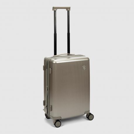 Чемодан  размер 21, серый шампань Zhongshan Silk