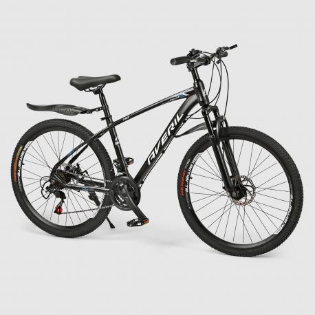 Велосипед городской/горный  26 дюймов 21 скорость алюминий черно-голубой Kamarte