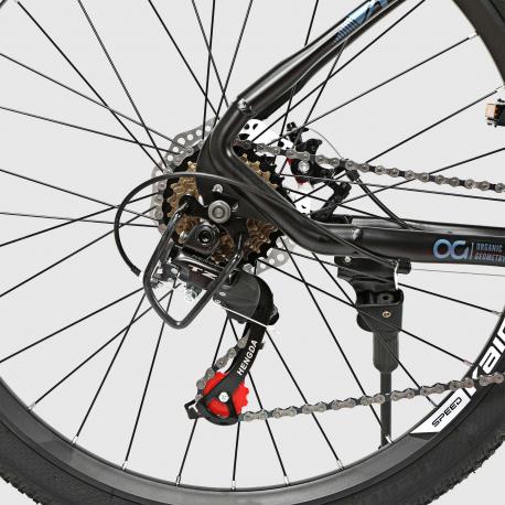 Велосипед городской/горный  26 дюймов 21 скорость алюминий черно-голубой Kamarte