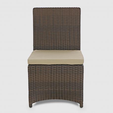 Комплект мебели Ns Rattan Round из искусственного ротанга коричневый с бежевым 11 предметов NS RATTAN_MAVI