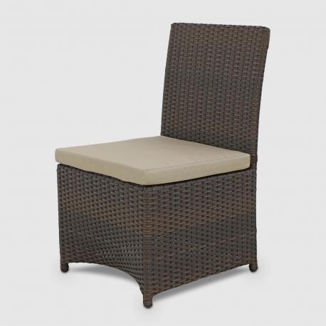 Комплект мебели Ns Rattan Round из искусственного ротанга коричневый с бежевым 11 предметов NS RATTAN_MAVI