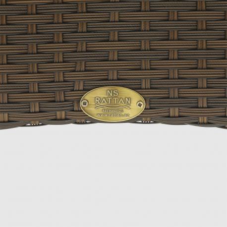 Комплект мебели Ns Rattan Round из искусственного ротанга коричневый с бежевым 11 предметов NS RATTAN_MAVI