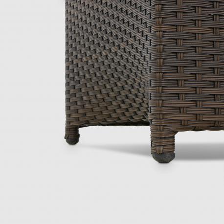 Комплект мебели Ns Rattan Round из искусственного ротанга коричневый с бежевым 11 предметов NS RATTAN_MAVI