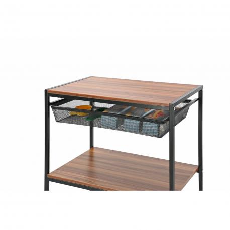 Этажерка  3 полки, на колёсах 40х60х80 см Zalger