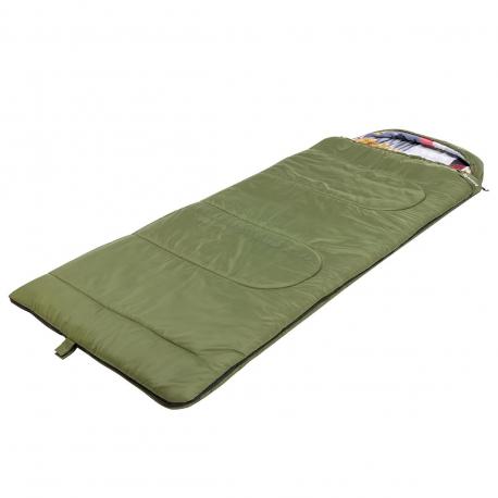 Спальный мешок  TRAVEL Wide Plus 300 (220х106) Hollowfiber зелёный (N-SB-H300-220x106) Nisus