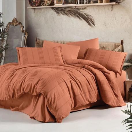 Комплект постельного белья  Arakis Ranforce полуторный, терракотовый Nordqueen
