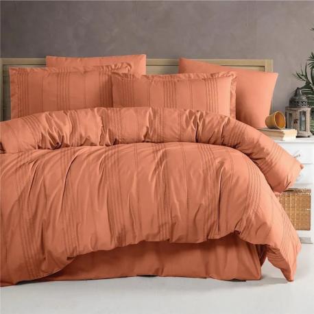 Комплект постельного белья  Arakis Ranforce полуторный, терракотовый Nordqueen