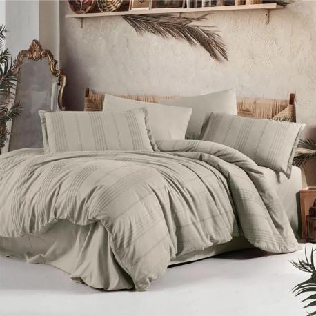 Комплект постельного белья  Arakis Ranforce евро, бежевый Nordqueen