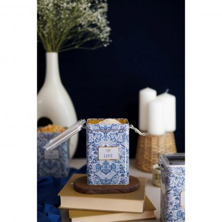 Емкость с крышкой  blue & white 1 л Evle