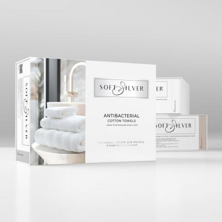 Набор полотенец  Soft Wave Благородное серебро 30х50/50х90/70х140 см 3 шт. SOFT SILVER