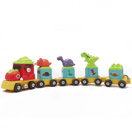 Конструктор  Паровозик Дино 77 деталей Funky Toys