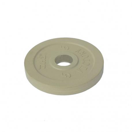 Диск тренировочный обрезиненный 5 кг  VICTORY белый DHS