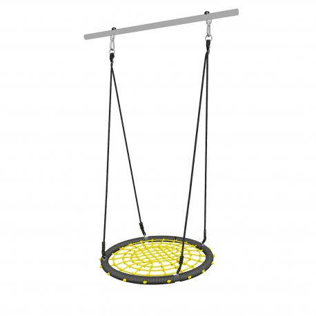 Качели  ГНЕЗДО плетёные d80см 1.Д-26.26 черный\желтый Romana