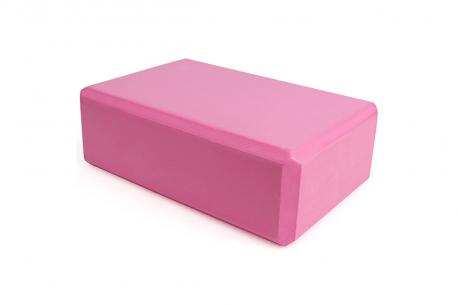Йога блок полумягкий 22,3х15х7,6см, из вспененного ЭВА  BE100-3 розовый Sportex