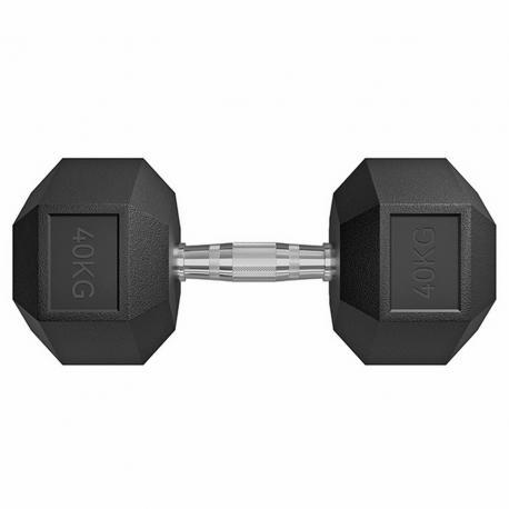 Гантель гексагональная обрезиненная 40 кг  72014-40 черный Johns