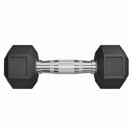 Гантель гексагональная обрезиненная 6 кг  72014-6 черный Johns