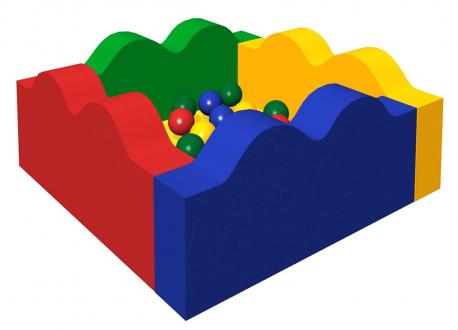 Сухой бассейн с шариками Волна  ДМФ-МК-06.14.00 Romana